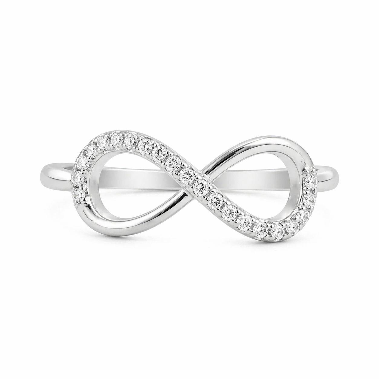 Sterling Silver Infinity CZ Ring