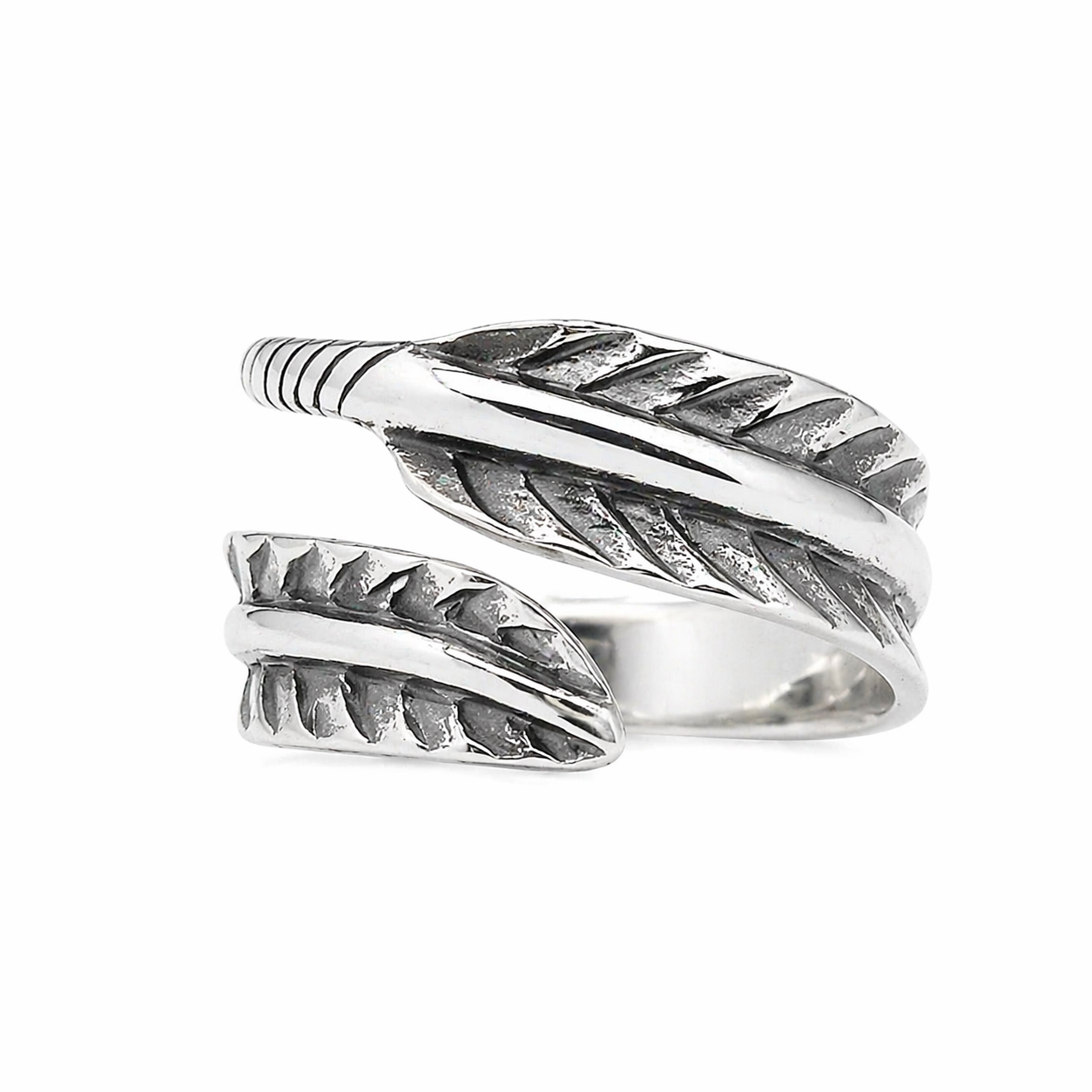 Sterling Silver Antique Leaf Ring