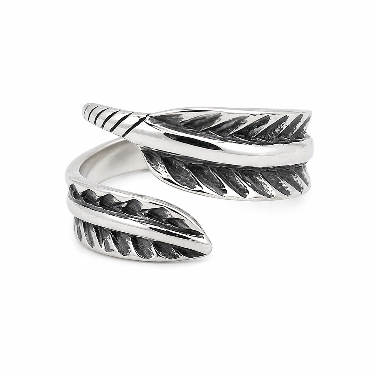 Sterling Silver Antique Leaf Ring