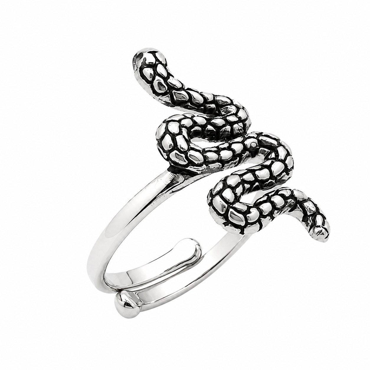 Sterling Silver Adjustable Snake Ring