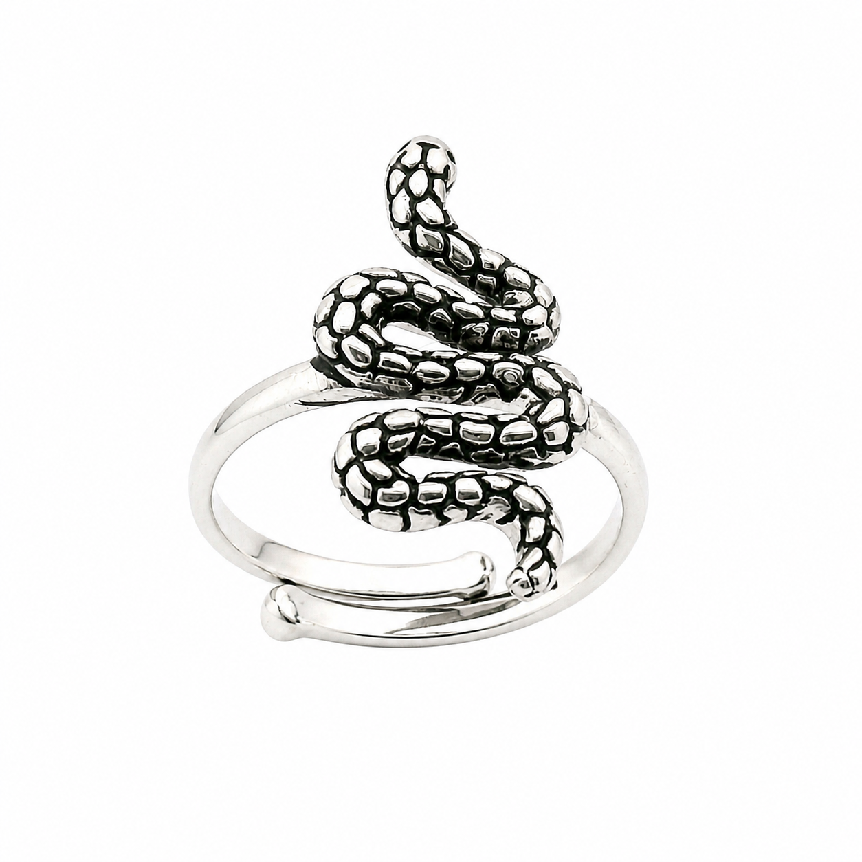Sterling Silver Adjustable Snake Ring
