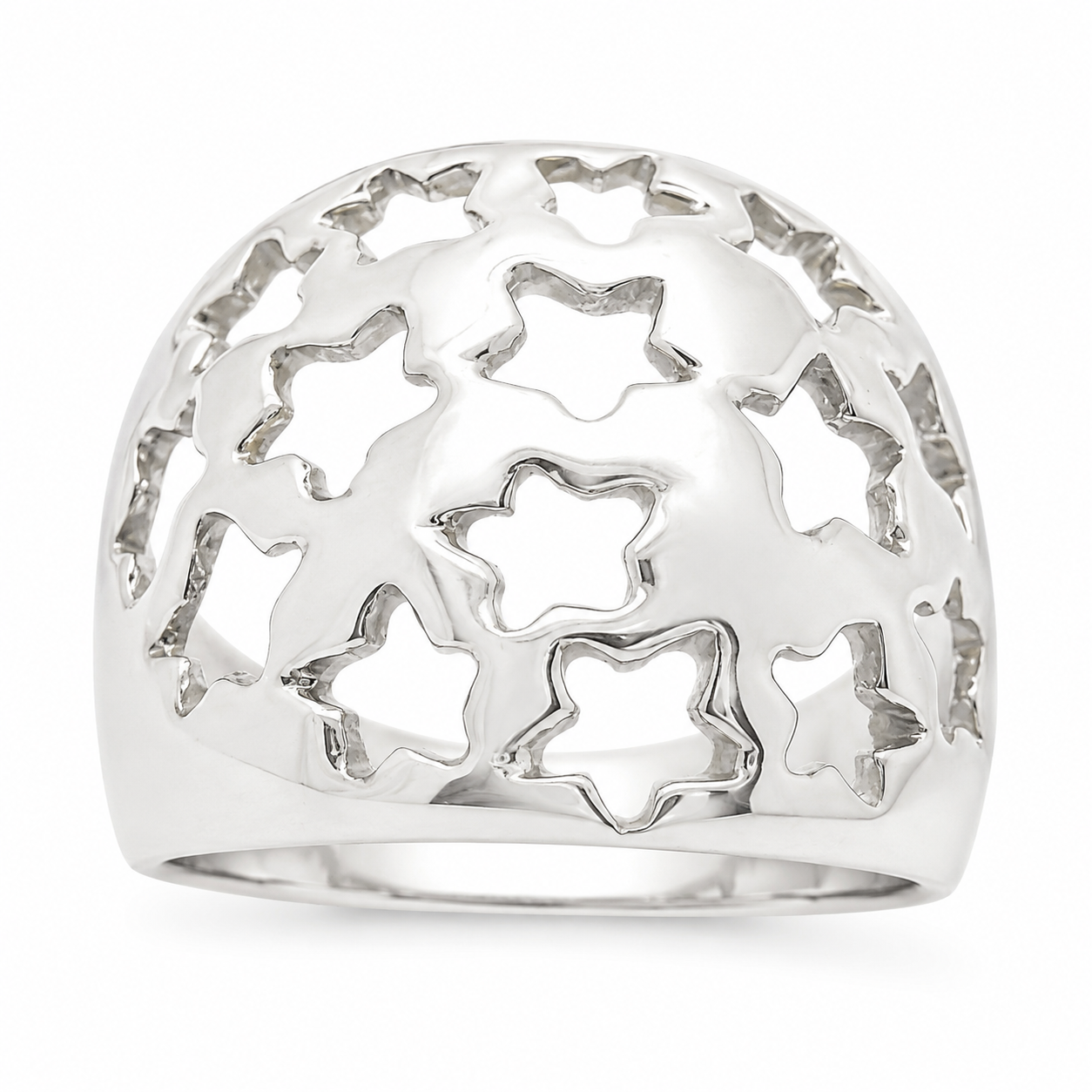 Sterling Silver Star  Dome Ring