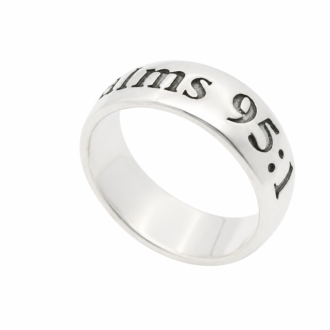 Sterling Silver "Psalms 95:1" Ring