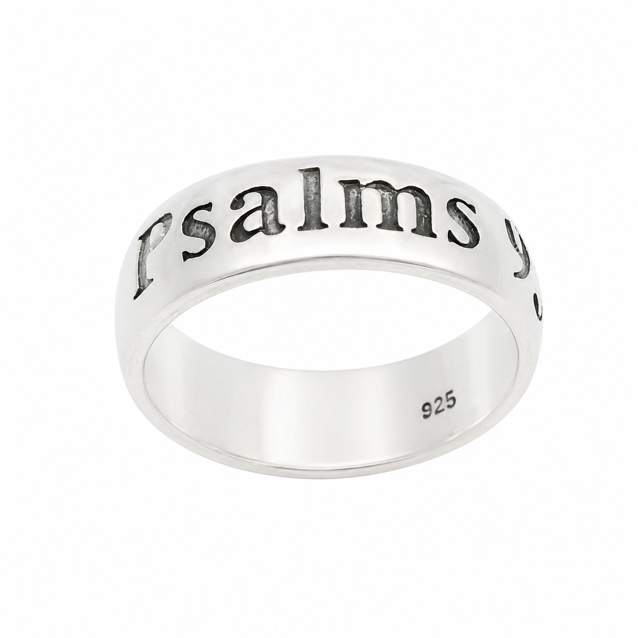 Sterling Silver "Psalms 95:1" Ring