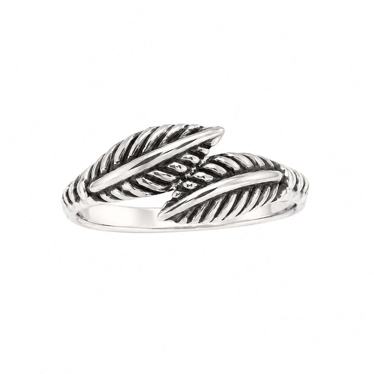 Sterling Silver Antique Leaf Ring