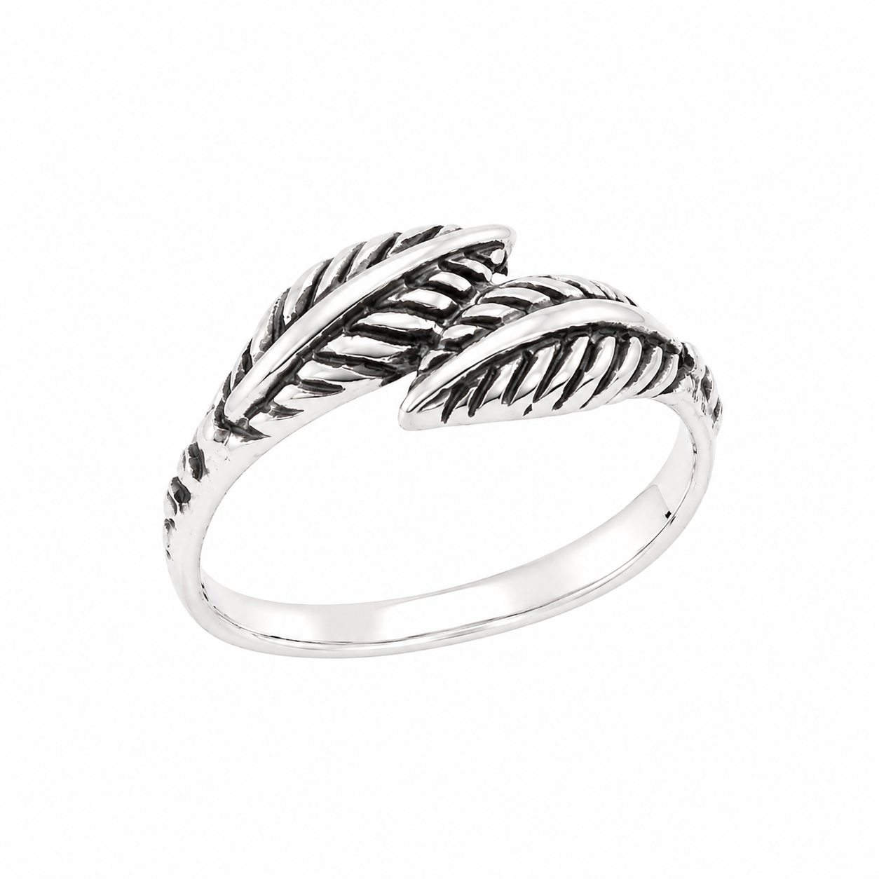 Sterling Silver Antique Leaf Ring