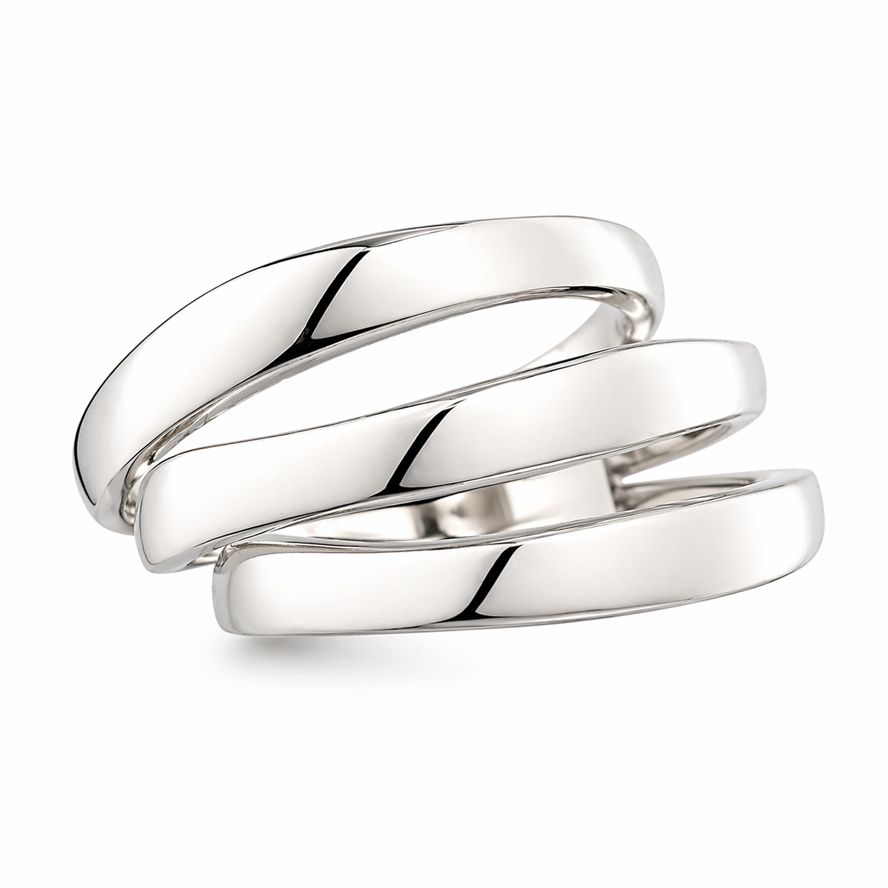 Sterling Silver 3 Band Stackable Ring Set