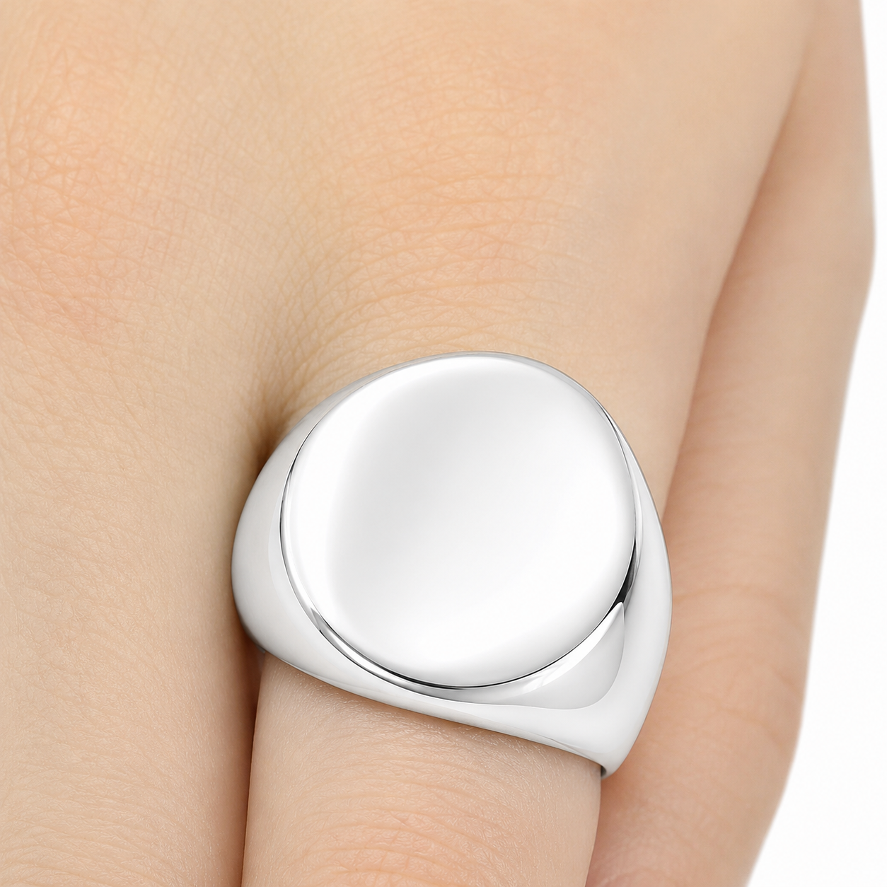 Sterling Silver Circle Dome Ring