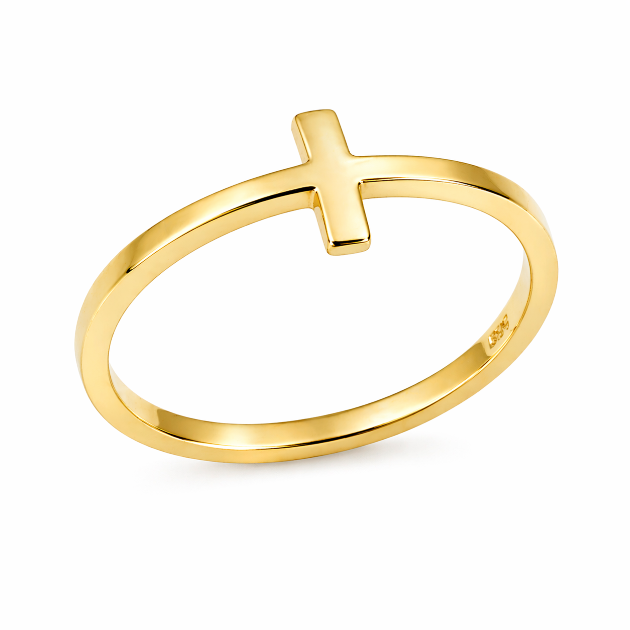 Sterling Silver Plain Cross Band Ring