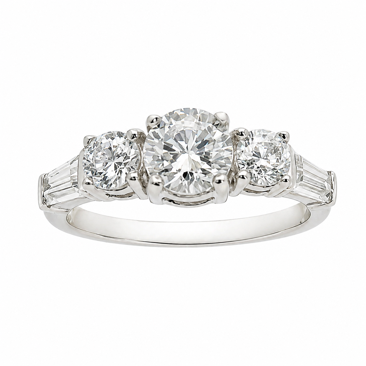Triple Stone CZ Ring