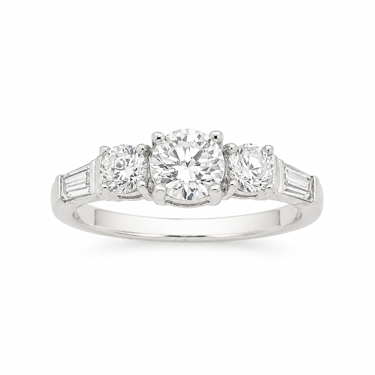 Triple Stone CZ Ring