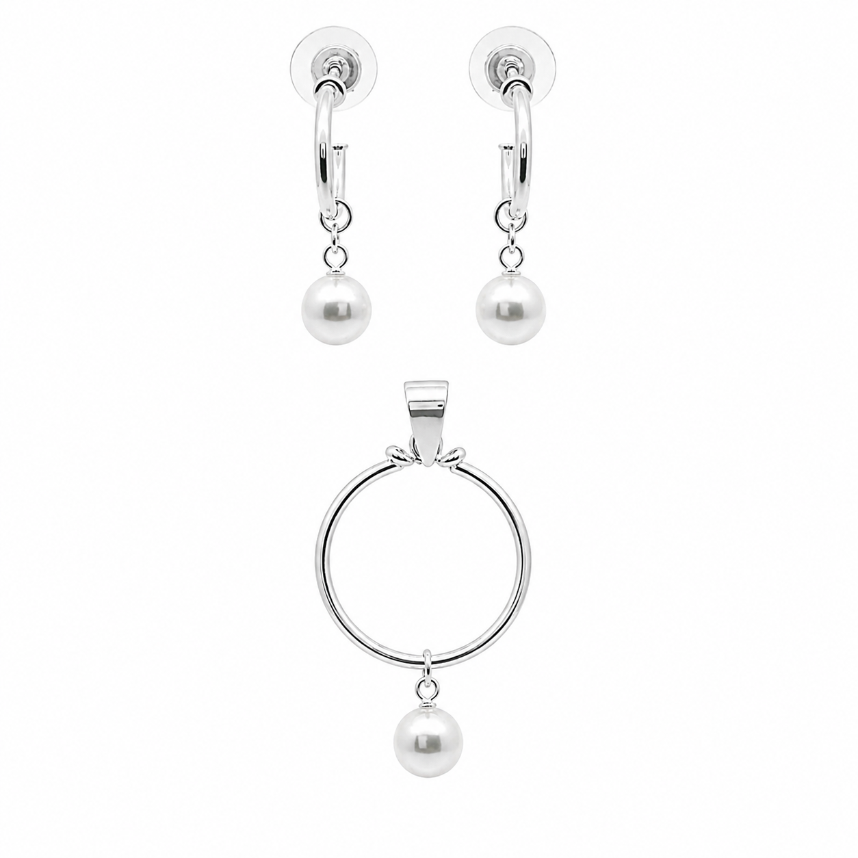 Sterling Silver Ring and Ball Earring/Pendant Set