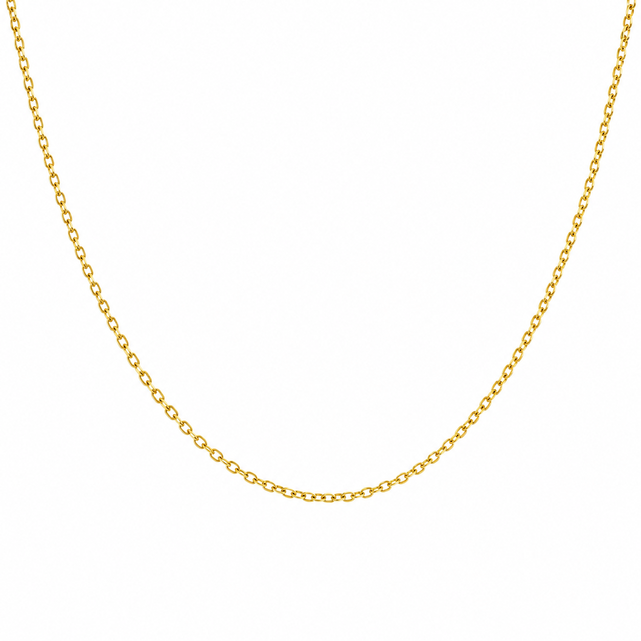 14K Gold Diamond Cut Rolo Chain 037 Gauge 1.4mm