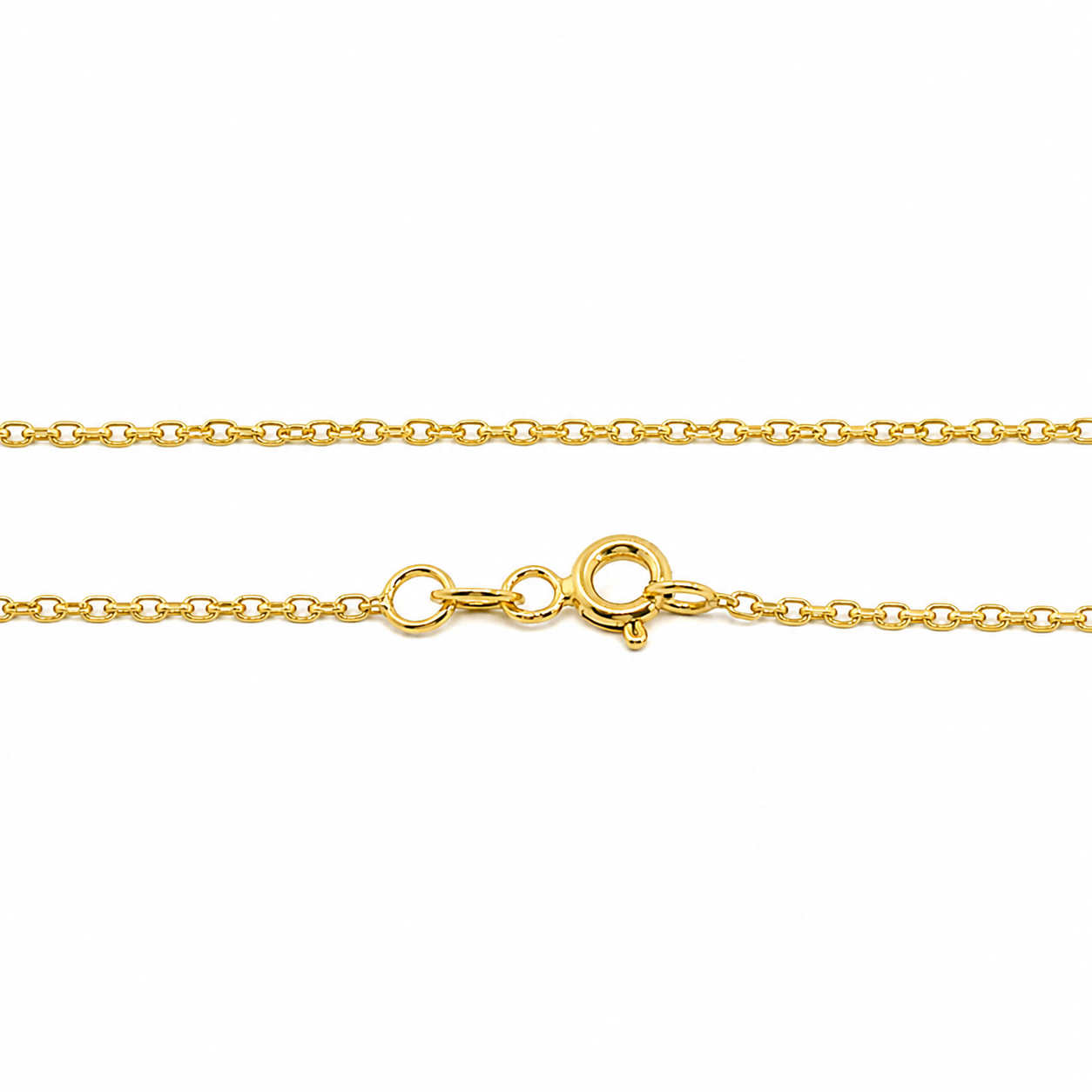 14K Gold Diamond Cut Rolo Chain 037 Gauge 1.4mm