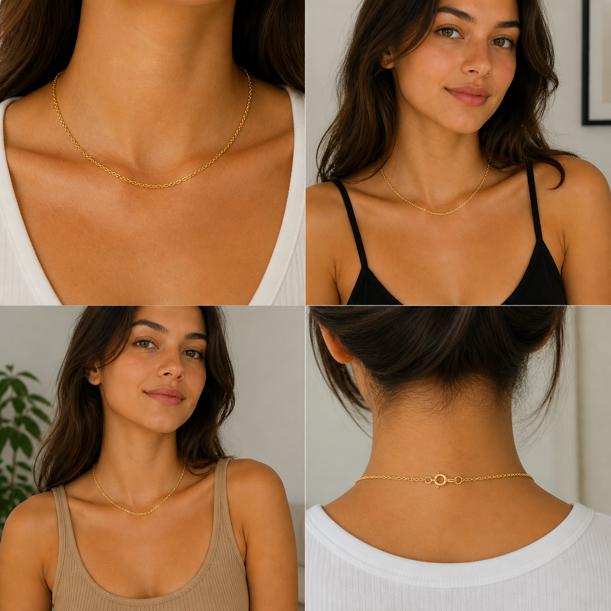 14K Gold Diamond Cut Rolo Chain 037 Gauge 1.4mm
