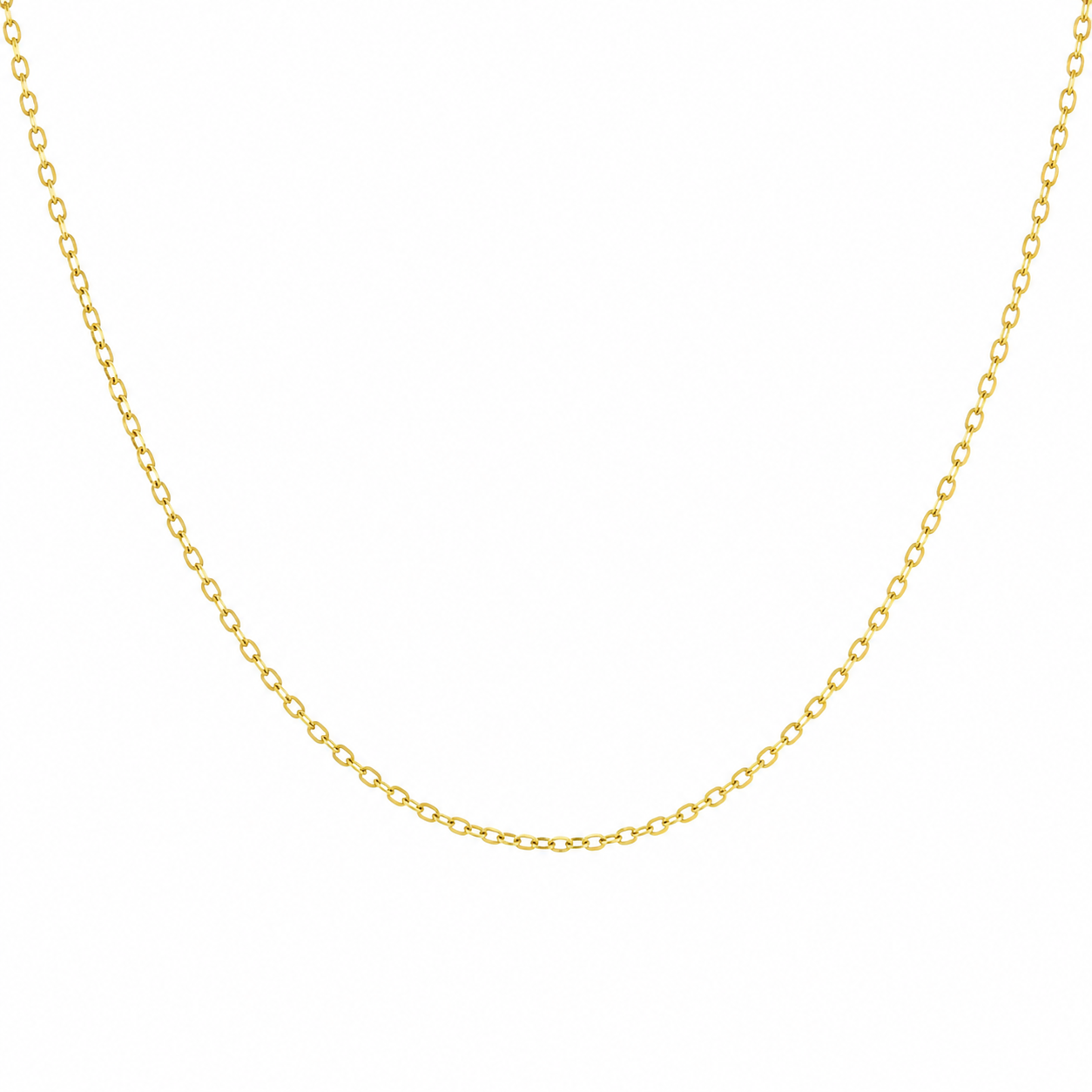 14K Gold Diamond Cut Rolo Chain 035 Gauge 1.2mm