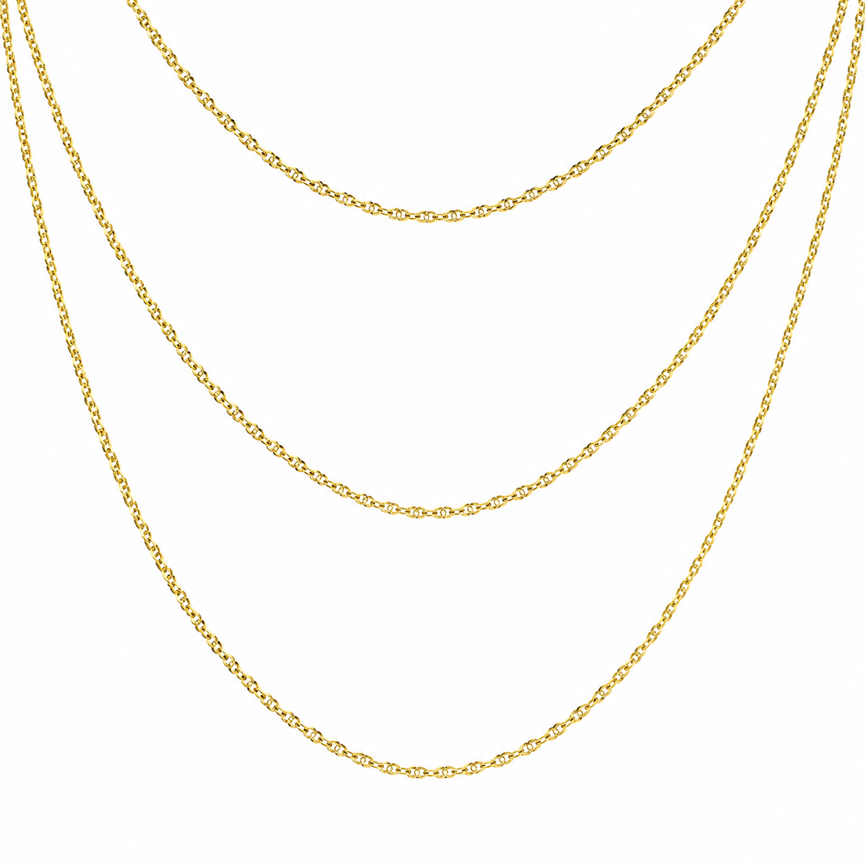 14K Gold Diamond Cut Rolo Chain 035 Gauge 1.2mm