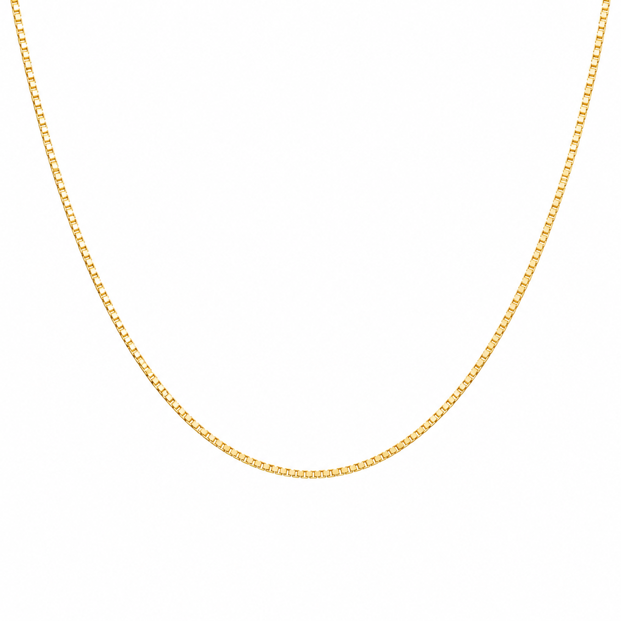 14K Yellow Gold Box Chain 019 Gauge 1.0mm
