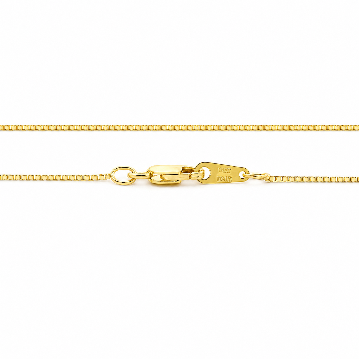 14K Yellow Gold Box Chain 019 Gauge 1.0mm