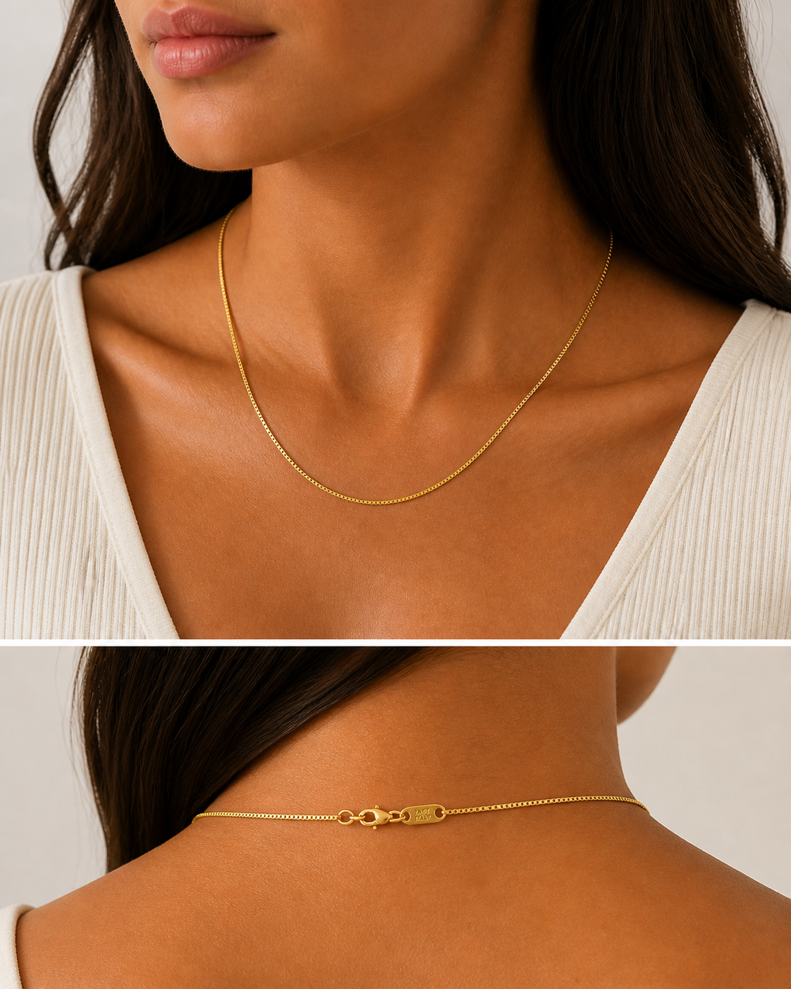 14K Yellow Gold Box Chain 019 Gauge 1.0mm