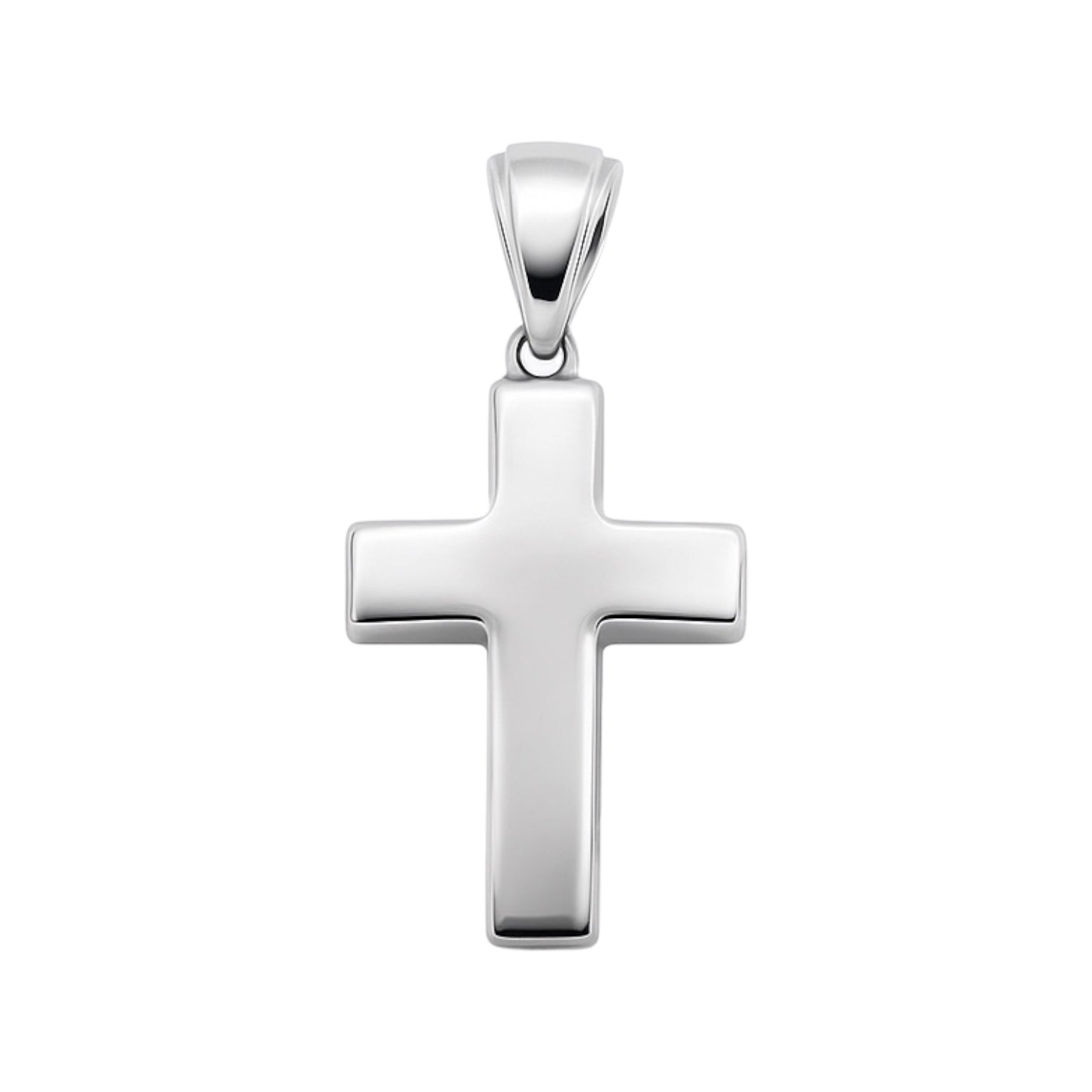 Sterling Silver Plain Thick Cross Pendant