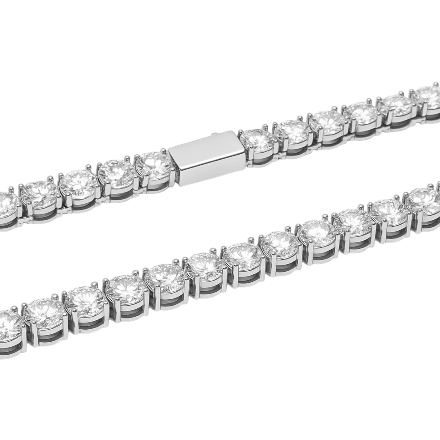 Sterling Silver Moissanite Tennis Chain