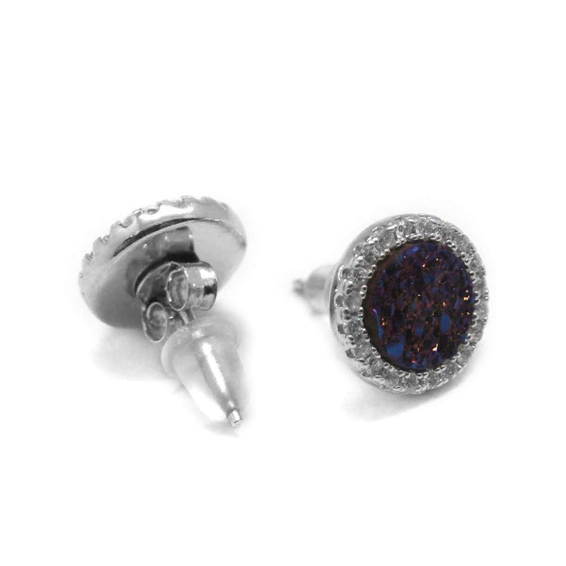 Sterling Silver CZ Druzy Studs - Atlanta Jewelers Supply