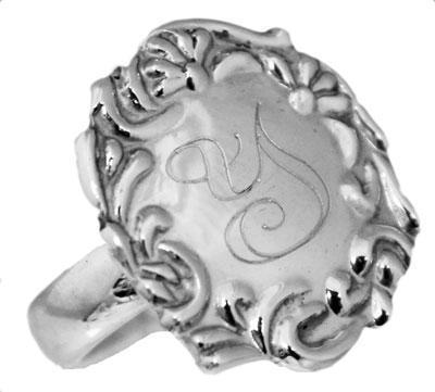 Sterling Silver Engravable Spoon Designed Ring - Atlanta Jewelers Supply