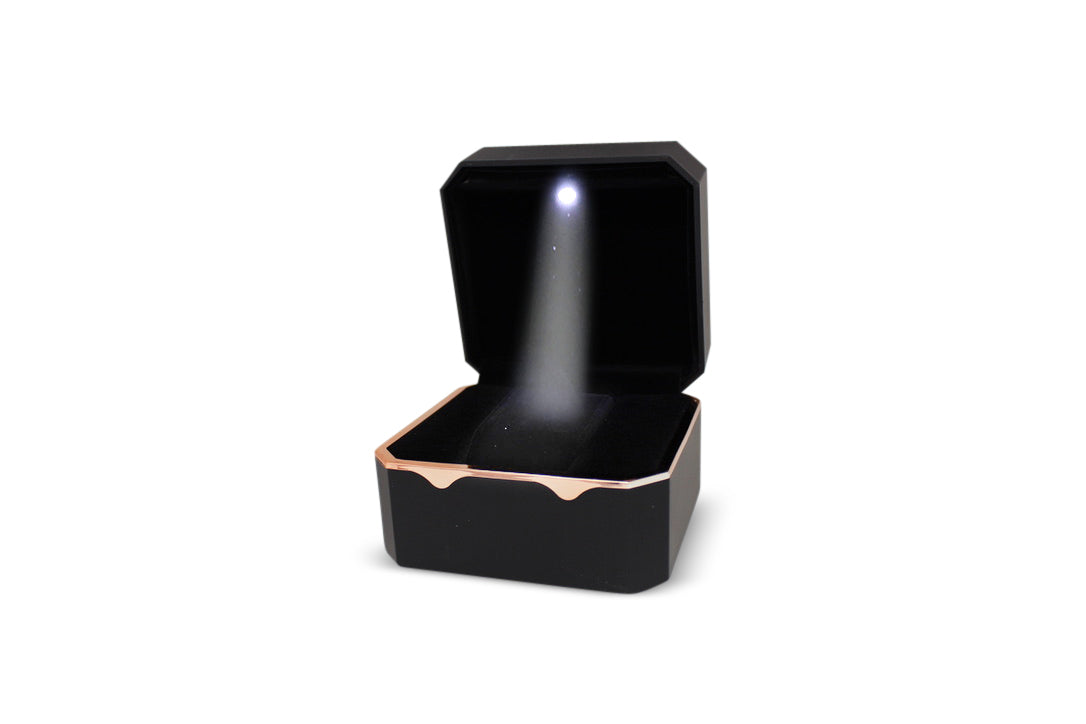 LED Watch Box w/ Rose Gold