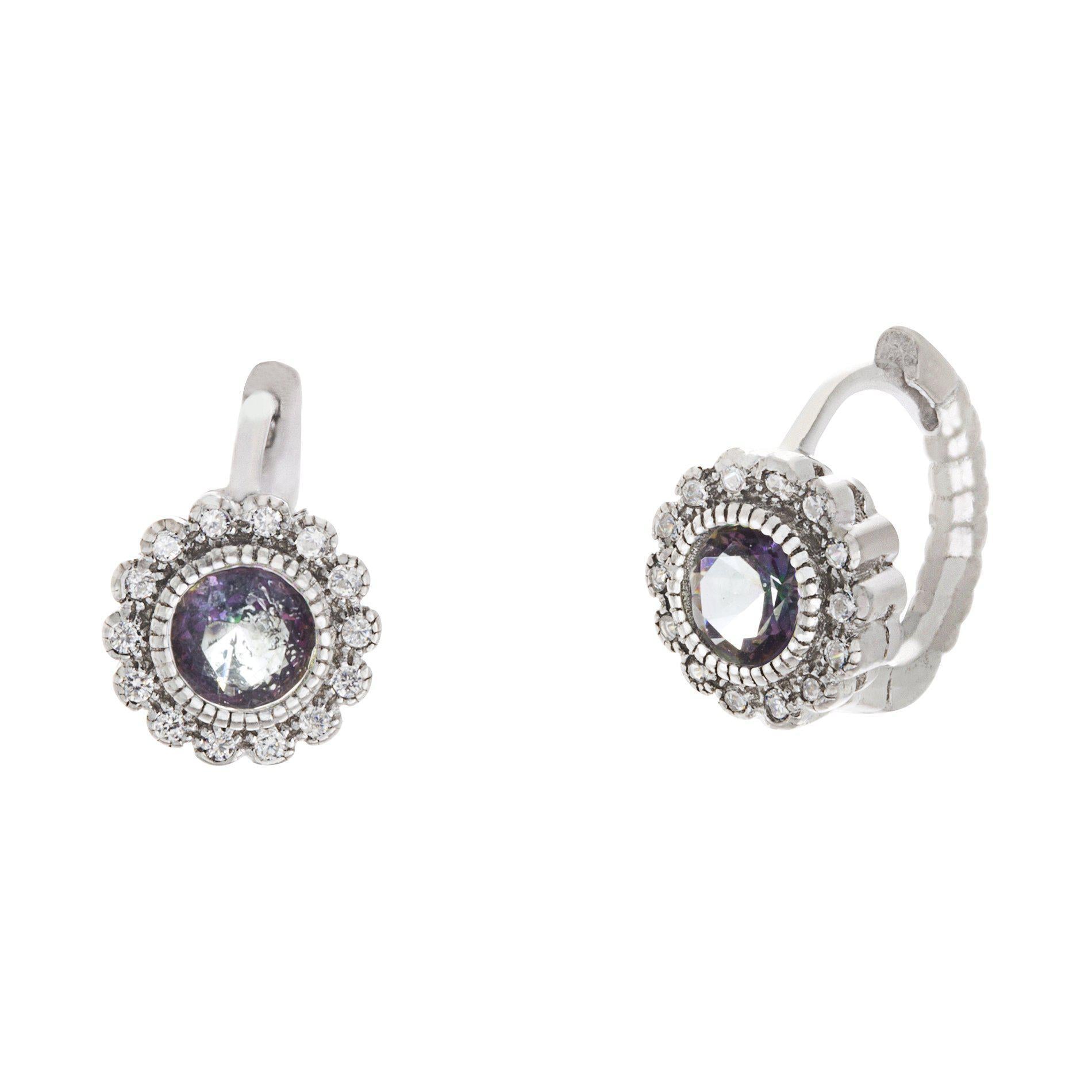 SILVER CZ CENTER LEVERBACK EARRING - Atlanta Jewelers Supply