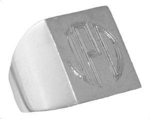Sterling Silver Engravable Large Plain Square Ring - Atlanta Jewelers Supply