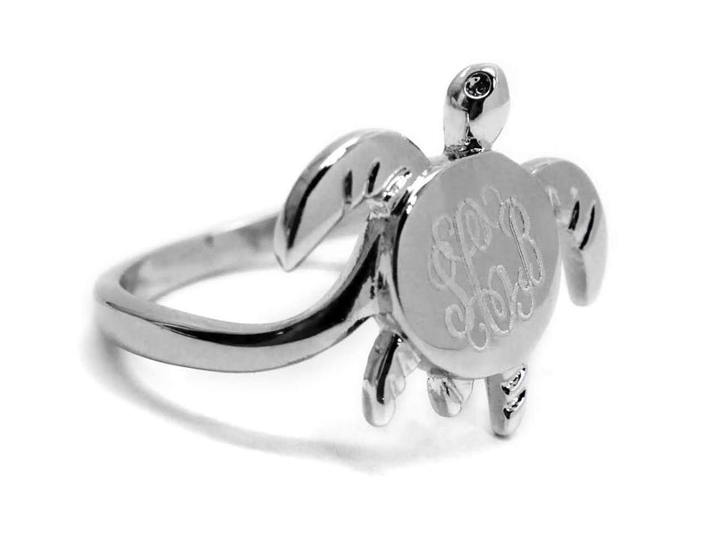 Elegant Engraved Sterling Silver  Turtle Ring - Atlanta Jewelers Supply