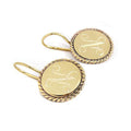 Engravable German Silver  Earrings With ROPE Edge Design in gold and silver color - Atlanta Jewelers Supply
