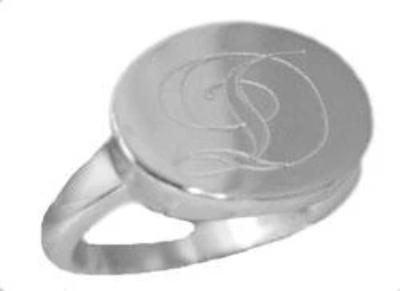 Sterling Silver Engravable Horizontal Oval Ring - Atlanta Jewelers Supply