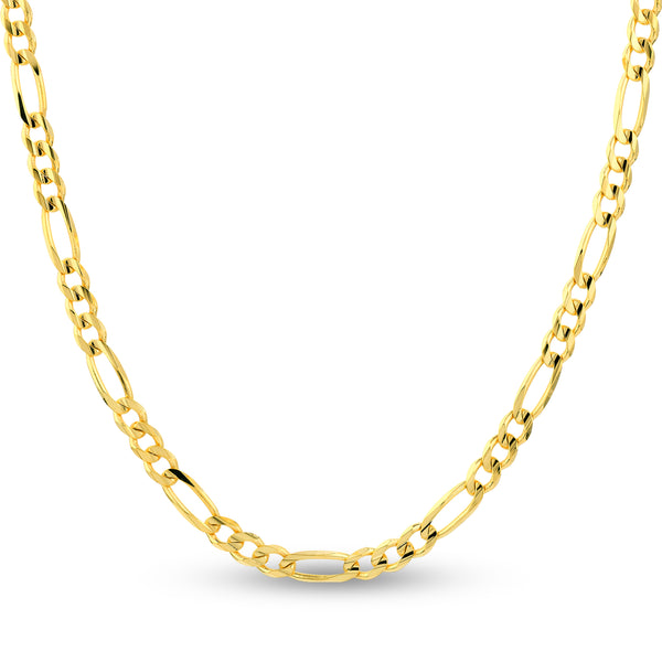14KT Gold Figaro Chains 100 Gauge 4.5 mm
