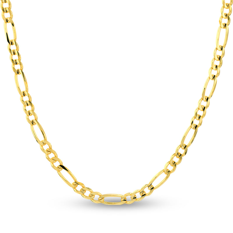 14KT Gold Figaro Chains 100 Gauge 4.5 mm