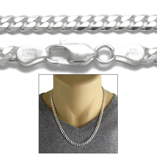 Sterling Silver Cuban Curb Chain 5mm (150 Gauge)