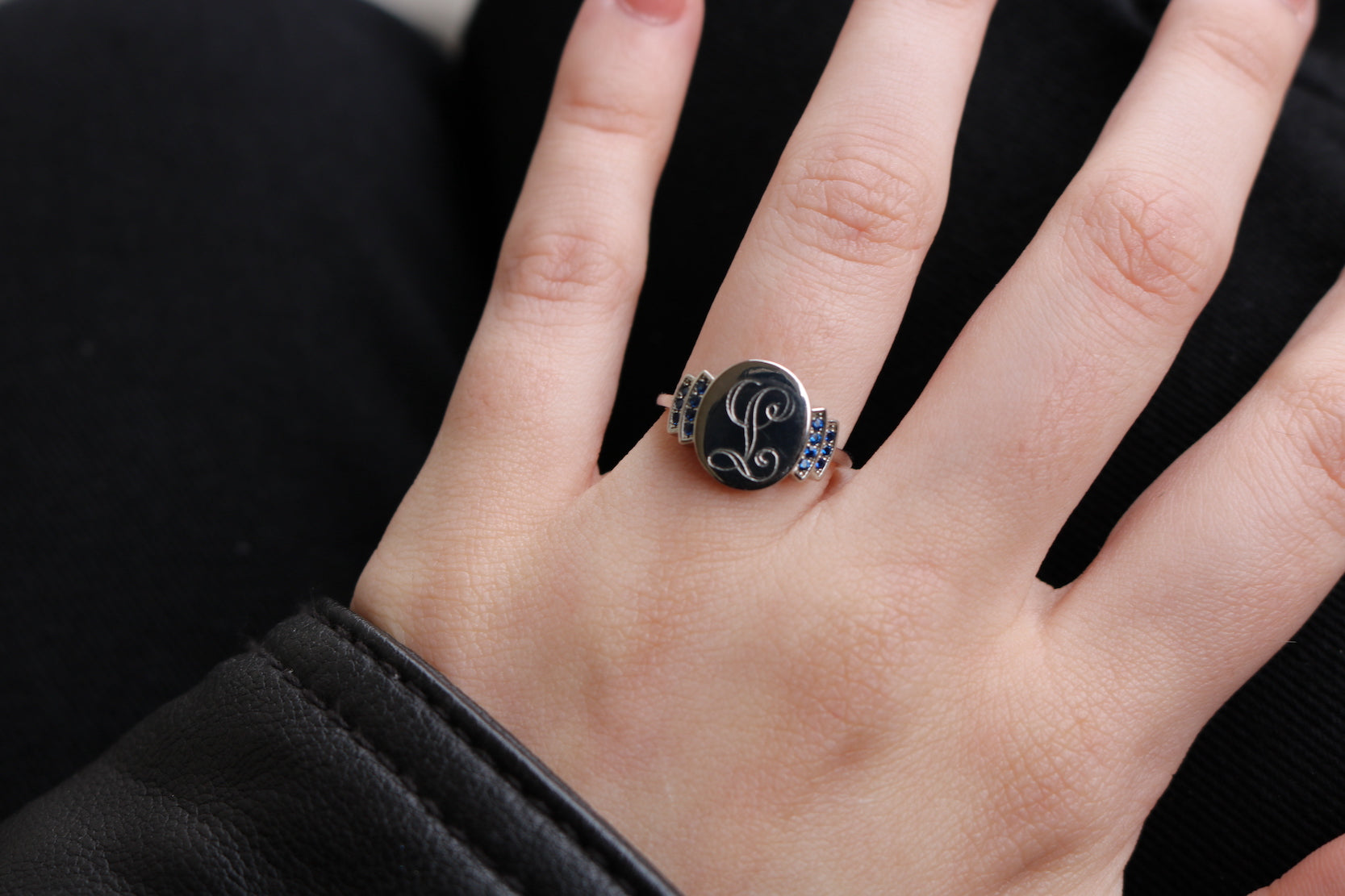 Sterling Silver Nora Ring Three styles (Clear CZ, Ruby, Blue Gemstone)