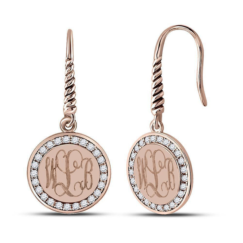 Sterling Silver, Engravable, Round Earrings On Short Silver Wire With Cz - Atlanta Jewelers Supply