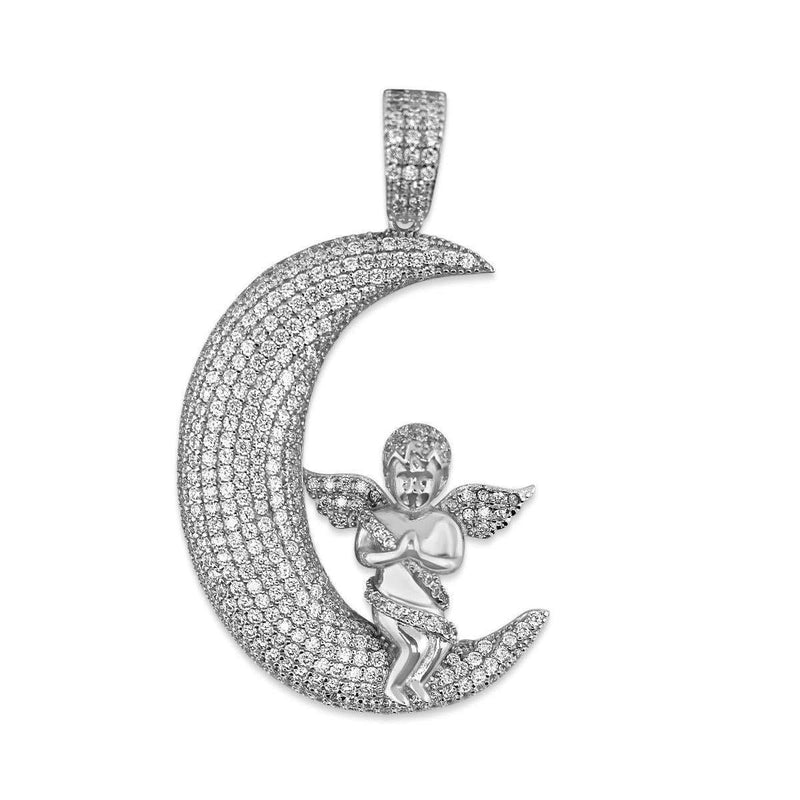 Crescent Moon Angel Pendant - Atlanta Jewelers Supply