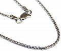 STERLING SILVER RHODIUM FINISH TWISTED BOX CHAIN NECKLACE IN 2.0 MM (GAUGE 180) - Atlanta Jewelers Supply