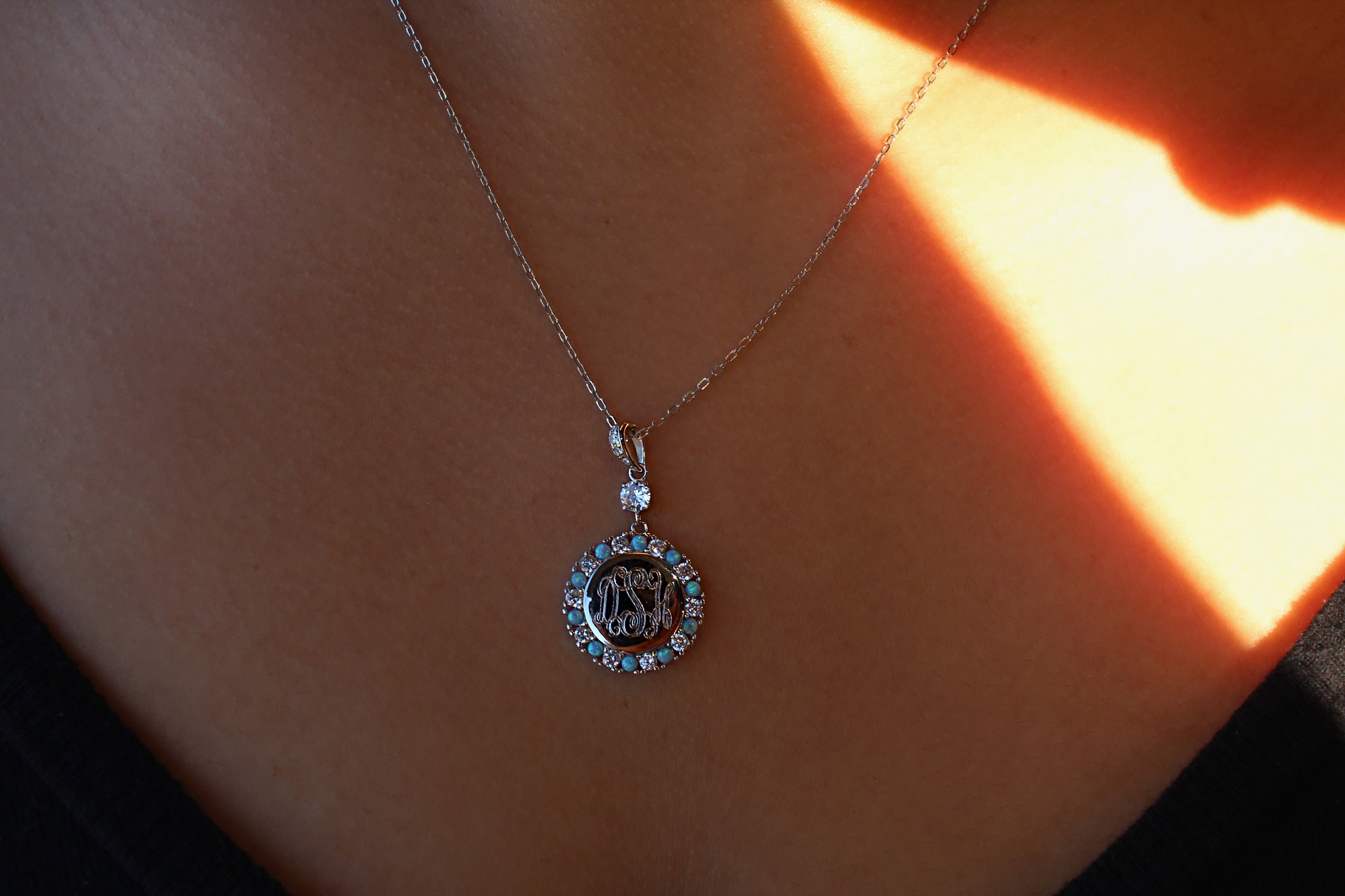 Sterling Silver Alternating Opal Necklace - Atlanta Jewelers Supply