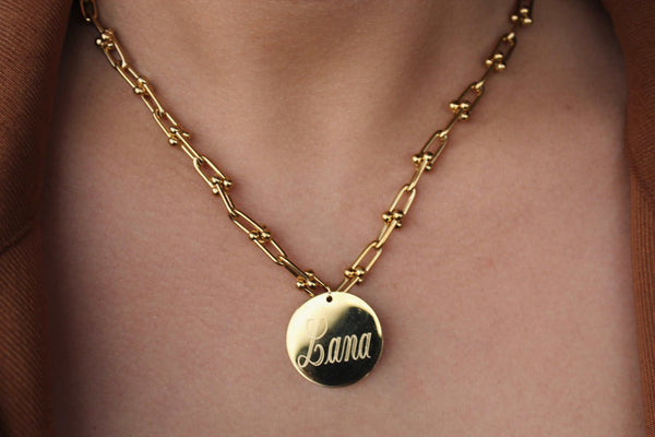 Designer Inspired Link Chain Monogram Necklace - Atlanta Jewelers Supply