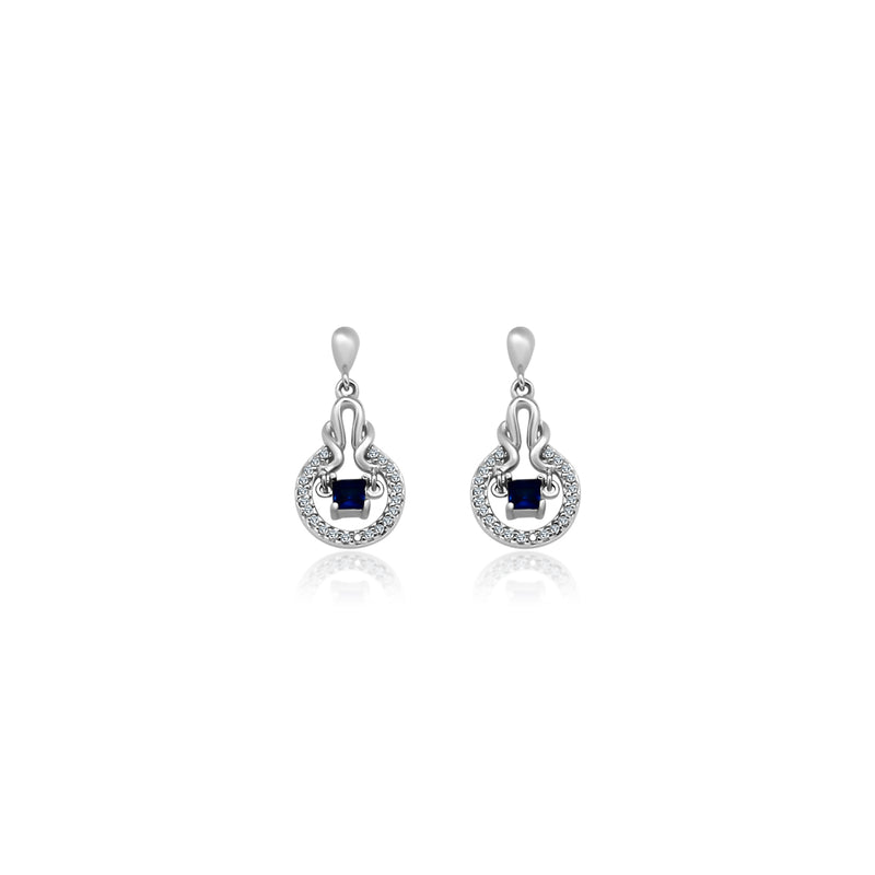 Blue Gemstone CZ Earrings - Atlanta Jewelers Supply