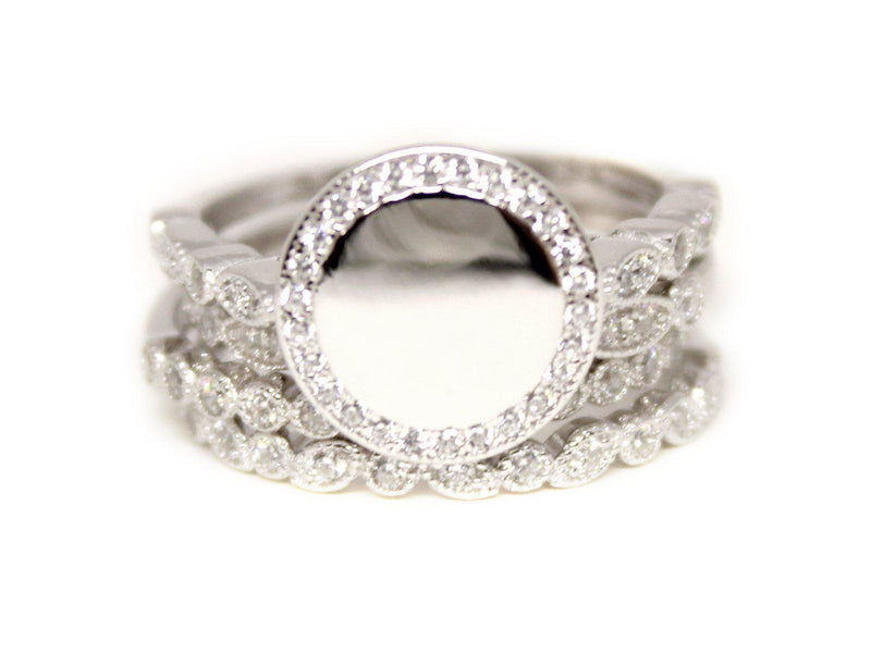 Sterling Silver Engravable Decorative Band Stackable Rings - Atlanta Jewelers Supply