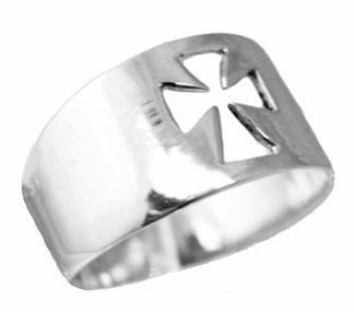 Sterling Silver Plain Cut-Out Cross Ring - Atlanta Jewelers Supply