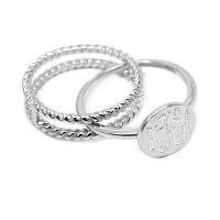 Engravable Sterling Silver Rope Jacket Stackable Ring - Atlanta Jewelers Supply