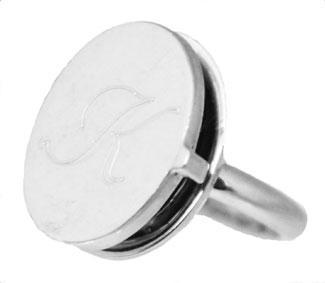 Sterling Silver Engravable Vertical Oval Locket Ring - Atlanta Jewelers Supply