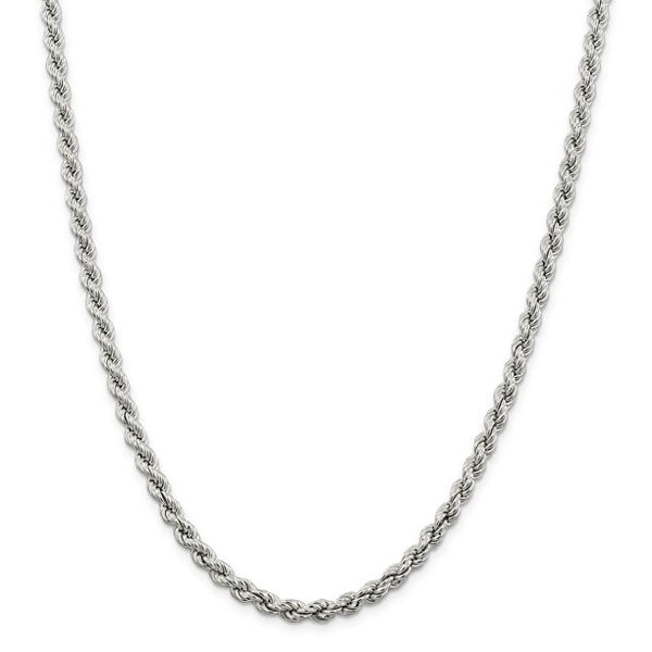 Italian Sterling Silver Hollow Rope Chains 100 Gauge