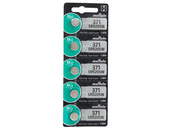 Murata (formerly Sony) SR920SW 371 44mAh 1.55V Silver Oxide Watch Battery